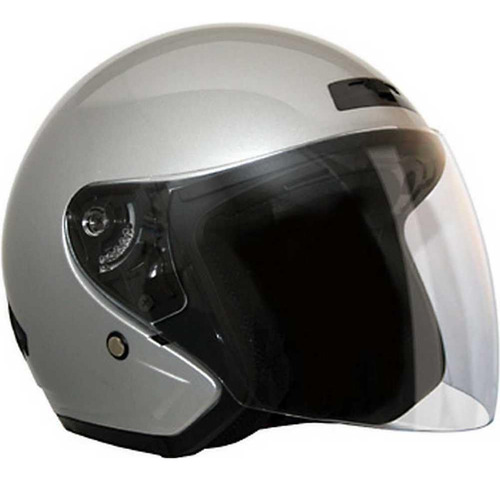 Casco Para Moto Hci Silver Fibe Talla Xl Color Negro