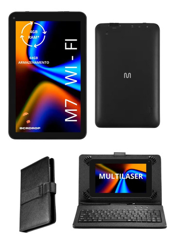 Tablet M7 Wi-fi 64gb 4gb Ram Nb409 + Case Com Teclado Gboard