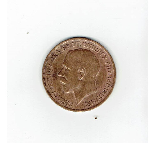 Moneda De Inglaterra, 1921, 1 Penique. Jp