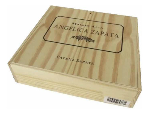 Caja De Madera Angelina Zapata ( Vacía ) Capacidad 4 Bot