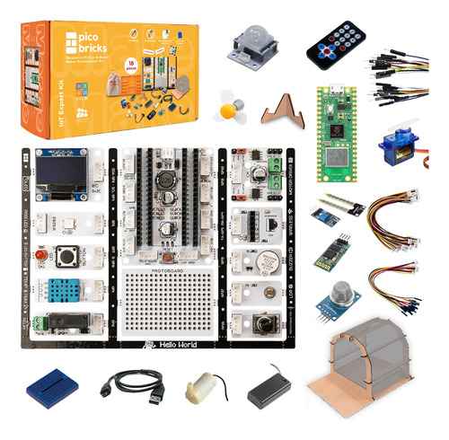 Picobricks Raspberry Pi Pico W Starter Kit Con 12 Sensores D