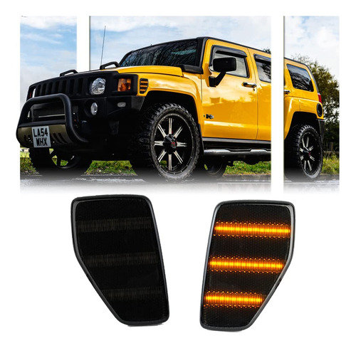 Gsowo 2 Luz Led Ambar H3 H3t Lente Ahumada Apta Para Hummer