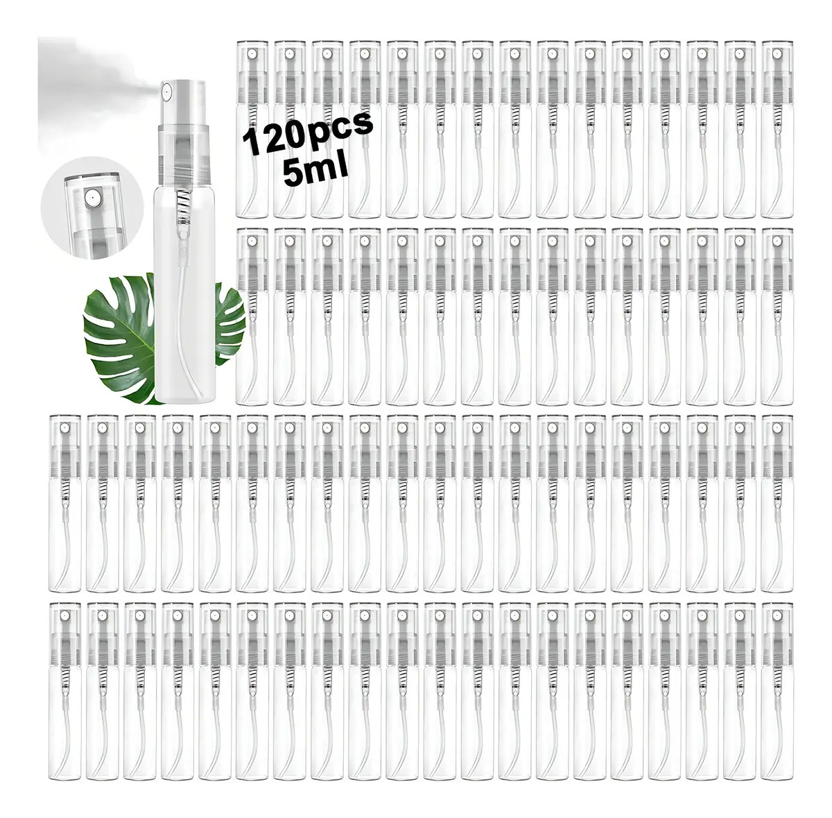 Frascos de Vidrio Mini para Perfume con Atomizador, Pack de 120