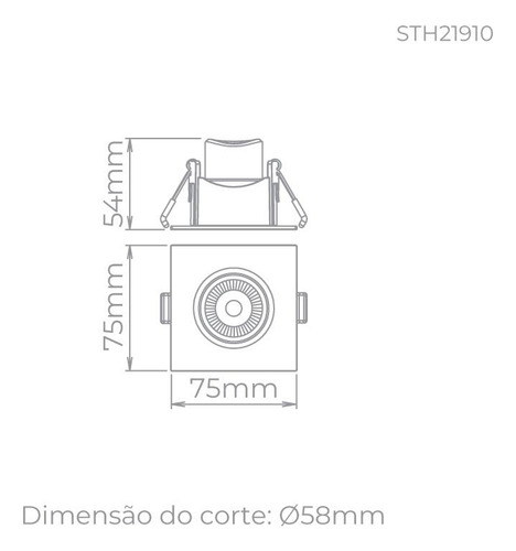 Embutido Easy Evo Mr11 3w Preto - Sth21910pto - Stella