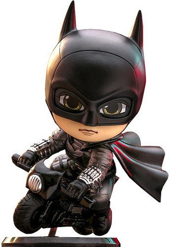 Figura De Colección Hot Toys Cosbaby Dc Batman Con Batimoto 