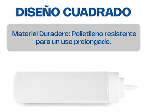 Pack 3 Botellas Plástico Blanco 12 Oz Para Salsas Transparente