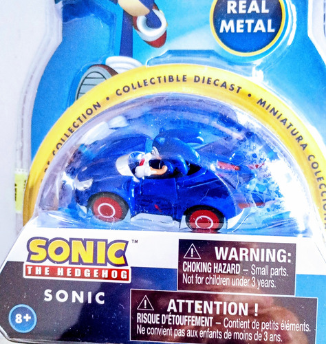Auto Sonic The Hedgehog Real Metal Esc 1/64 Mide 7 Cm Rdf1