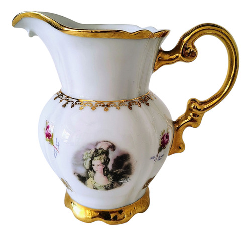 Jarra De Leche De Porcelana Real Victoriana Blanco (Usado)