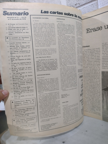 Revista Interviu Sasha Montenegro #31 Octubre 1978 (Usado)