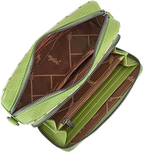 Cartera Deportiva Wrangler Cowgirl C Importada Original Verde Claro Rayas