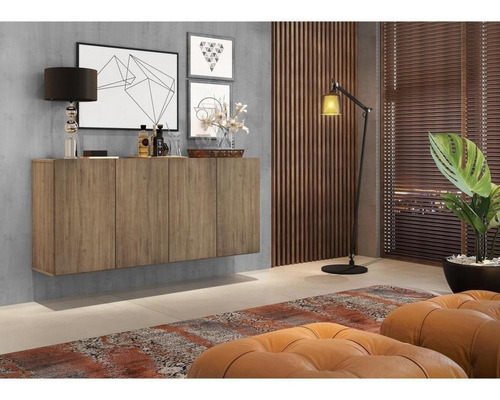 Aparador Buffet Suspenso Multimóveis Veneza Fg3594 Rustic