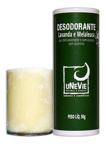 Desodorante Natural Lavanda E Melaleuca 50g - Unevie