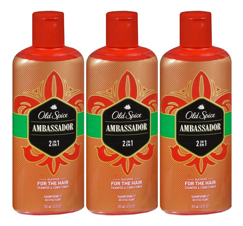 Old Spice Ambassador Champú Y Acondicionador 2 En 1, 12 On.