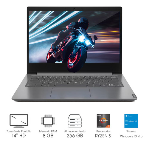 Laptop Lenovo V14 Are Amd Ryzen 5 8gb 256gb 14puLG + Mochila