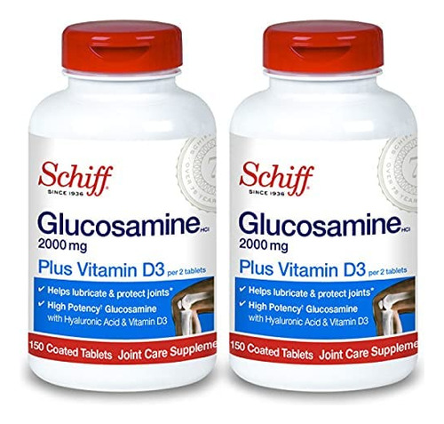 Schiff Glucosamina Con Vitamina D3 Y Acido Hialuronico, 2000