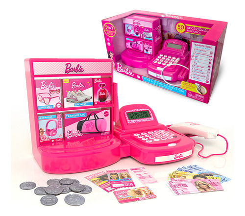 Caja Registradora Juguete Barbie Con Sonido Scaner Y Mercaderia