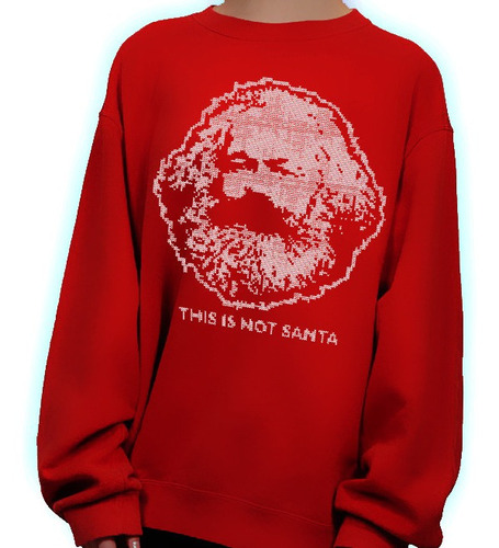 Sudadera Ugly Sweater Karl Marx Este No Es Santa Clos...