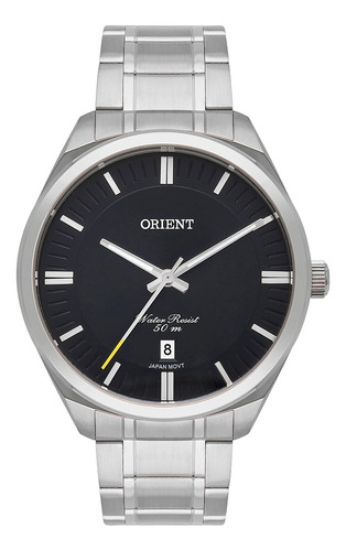 Relógio Orient Eternal Masculino Mbss1401 P1sx Aço Prata Cor da correia Prateado