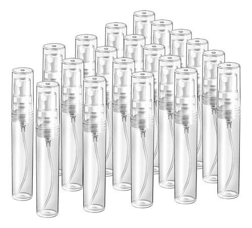 50pcs Mini Vaso Transparente Botellas Vidrio Recargables 5ml