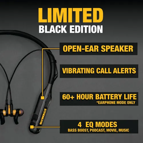 Fone De Ouvido Bluetooth Dewalt Jobsite Pro Max Neckband