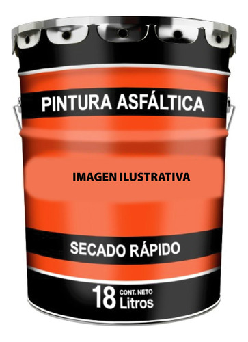 Pintura Asfaltica X 18 Lts  Secado Rapido + Pincel 