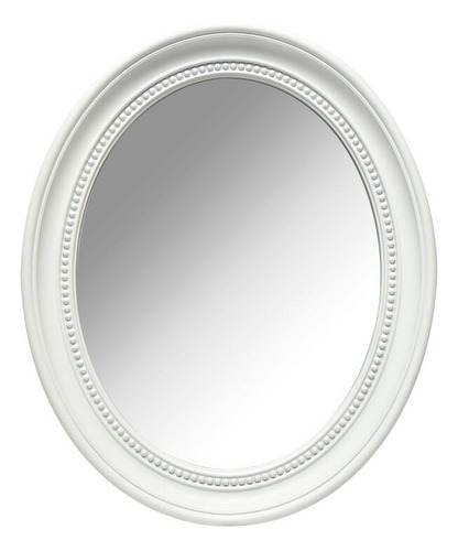 Marco Plástico Espejo Ovalado Blanco 40x50cm
