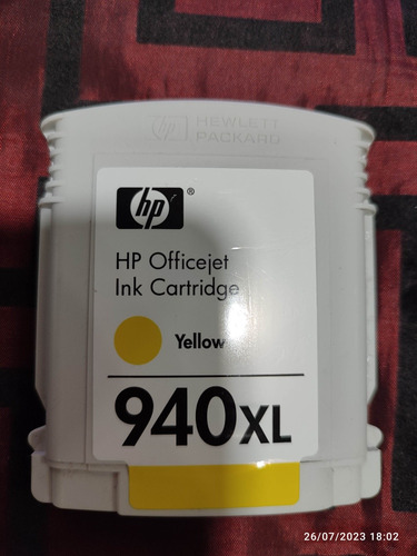 Cartucho De Tinta Plotter Hp 940xl Yellow C4909a Lleno Nuevo