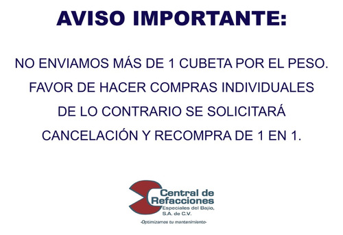 Grasa Con 3% De Bisulfuro De Molibdeno Cubeta 35lbs