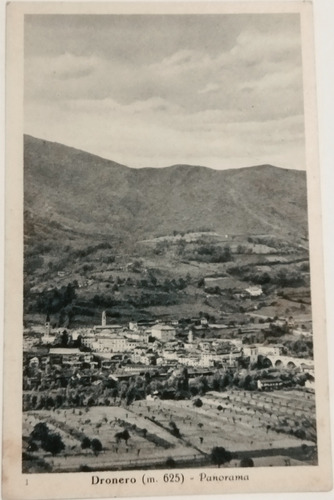 Italia Antigua Postal Panorama Comuna De Dronero Piamonte 