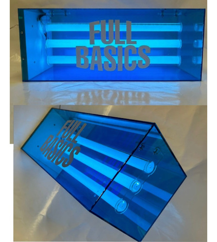 Cartel Saliente Bifaz Con Luminoso Redondo 30 Cm Rgb