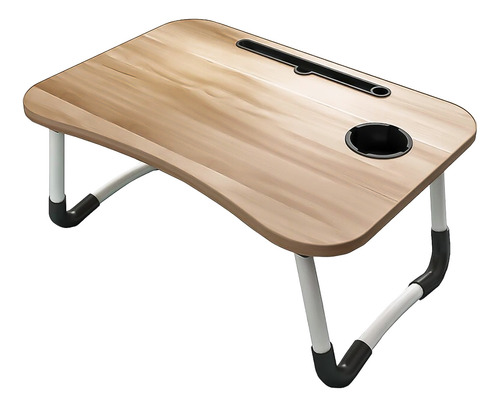 Mesa Plegable Para Cama Y Notebook Multifuncional De Madera