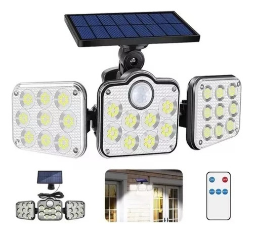 138 Led Luz Lámpara Solar Exteriore De Pared Sensor 3 Modos