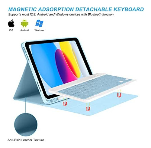Funda Con Teclado Besky / Para iPad 10.9 / Blue