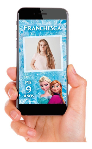 Tarjeta Invitación Virtual Digital Animada Frozen