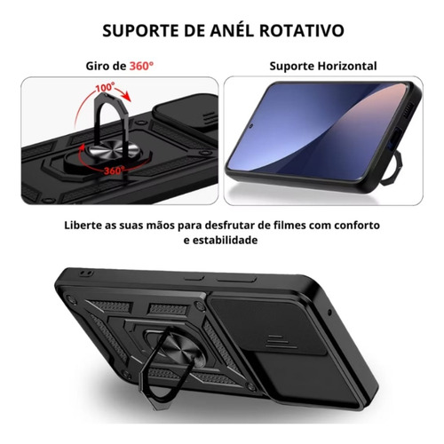 Capa Capinha Case P/ Samsung Galaxy A05 Anti Impacto Anel