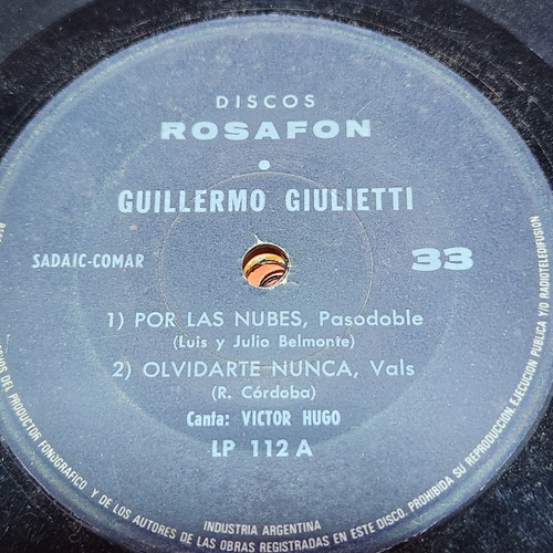 Simple Guillermo Giulietti Victor Hugo Discos Rosafon C7