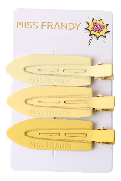 Clipes De Cabelo Maquiagem - Clip Hair - Grampos Presilhas Cor Amarelo