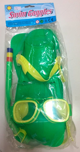 Set Buceo Infantil Patas De Rana Snorkel Y Mascara