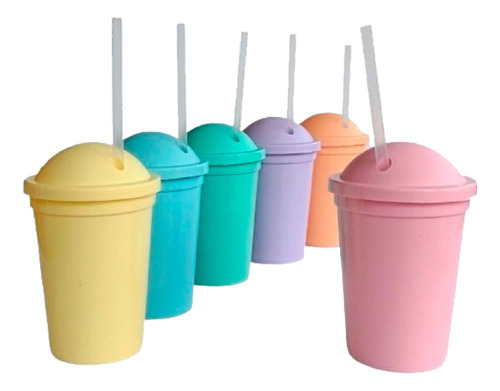 Imagen 1 de 6 de Vasos Plasticos Souvenirs Pasteles X 100 U - Lollipop