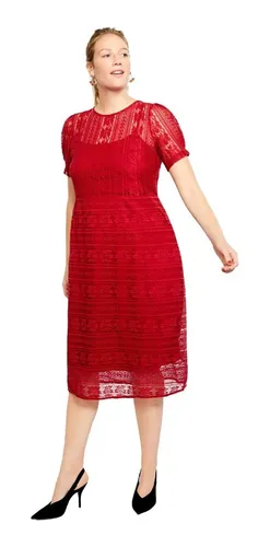 Vestido Largo Guipur Marca Mango Talla S Cuotas sin inter s