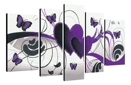 Mariposa Purpura Amor  Paneles Moderna  Pintado A Mano ...