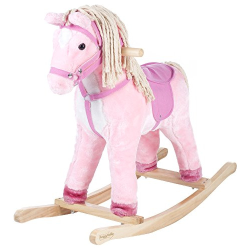 Patty The Pony Ride On Pelo Y Cola De Algodón, Rosa