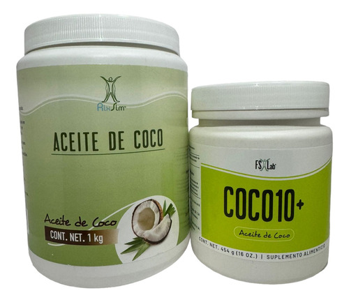 Aceite Coco + Aceite Coco 10+ Coq10 Naturalslim Frank Suarez