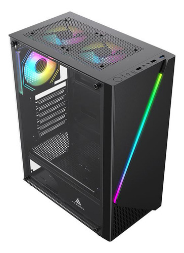 Gabinete Gamer Acegeek Lumix Midtower Lateral De Vidro Preto