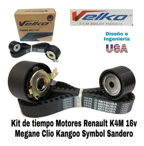 Kit De Tiempo Megane Symbol Clio K4m 16v Original Tienda