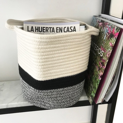 Canasto Tejido Chico Multiuso Nórdico Deco Laundry Living