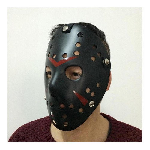 Caretas Jason Usar En Halloween, Mxjbk-003, 3 Pzas. 25x18 Cm Color Negro Jasonblack