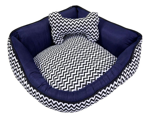 Cama Pet De Canto Luna Top Extra Grande Criative Azul