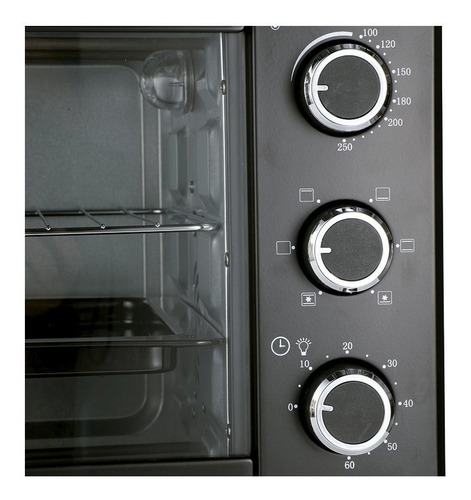 Imagen 4 de 4 de Horno de mesa eléctrico Smartlife SL-TO0040 40L negro 220V-240V