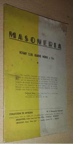 Masonería N°5  Rotary Club Rearme Moral Y Cía. Amarillento